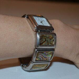VIVANI Quartz Watches Stainless Steel Caseback Japan Abalone Sea Shell Bracelet